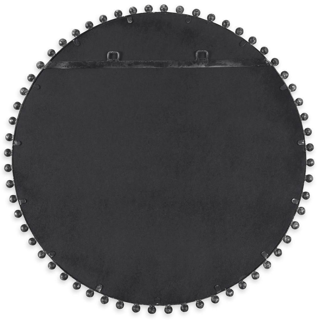 American Home Furniture Uttermost Taza Round Iron Mirror