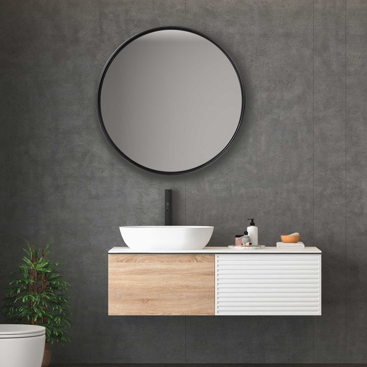 American Home Furniture Uttermost Belham Round Iron Mirror
