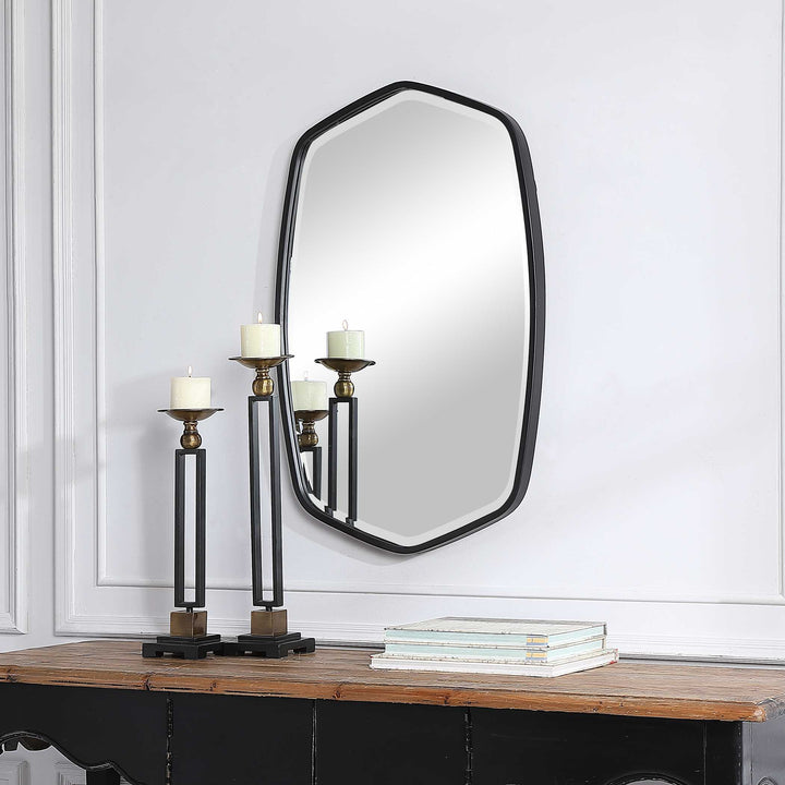 American Home Furniture Uttermost Duronia Black Iron Mirror