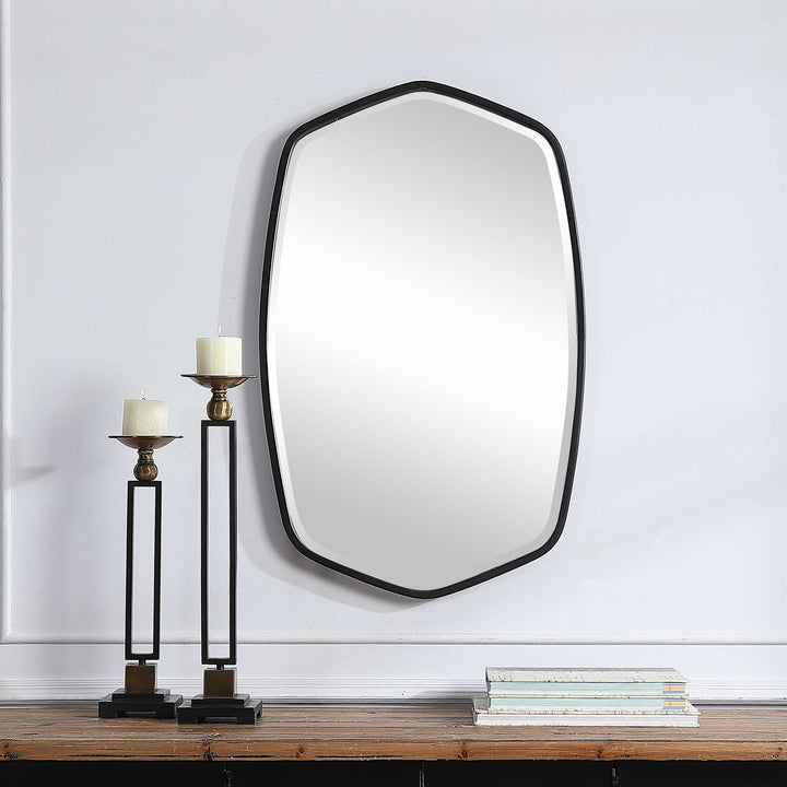 American Home Furniture Uttermost Duronia Black Iron Mirror