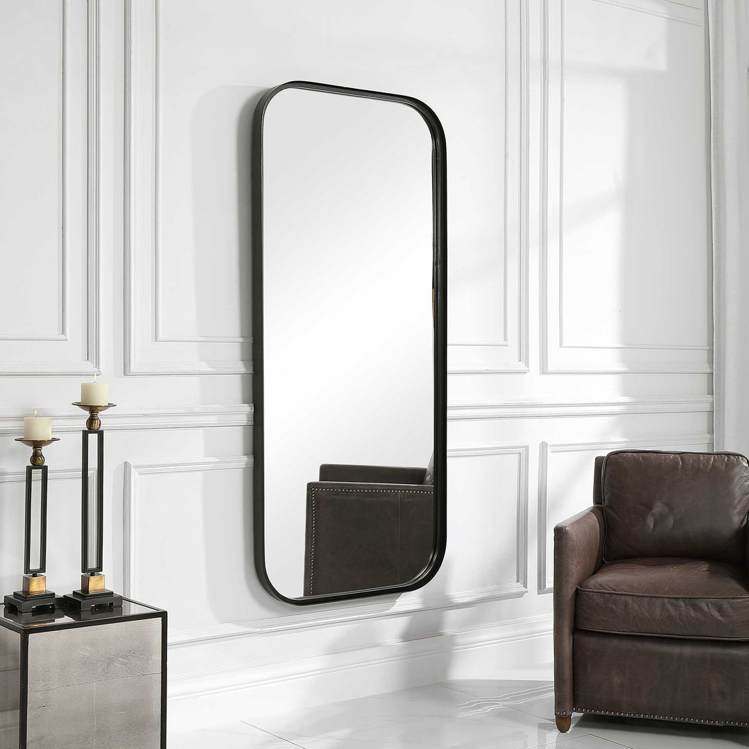 American Home Furniture Uttermost Concord Black Tall Iron Mirror
