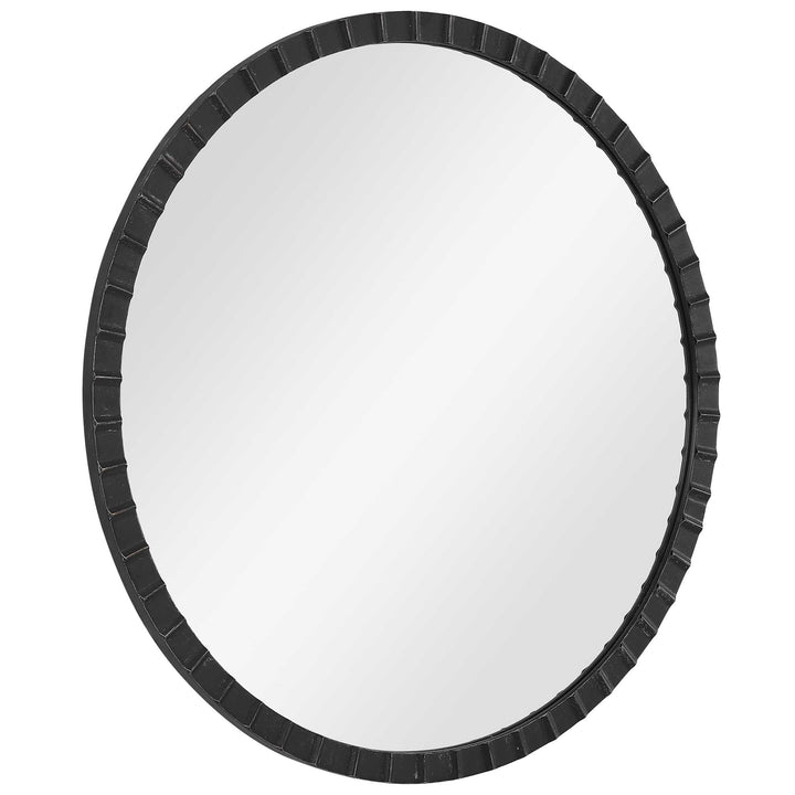American Home Furniture Uttermost Dandridge Round Industrial Mirror
