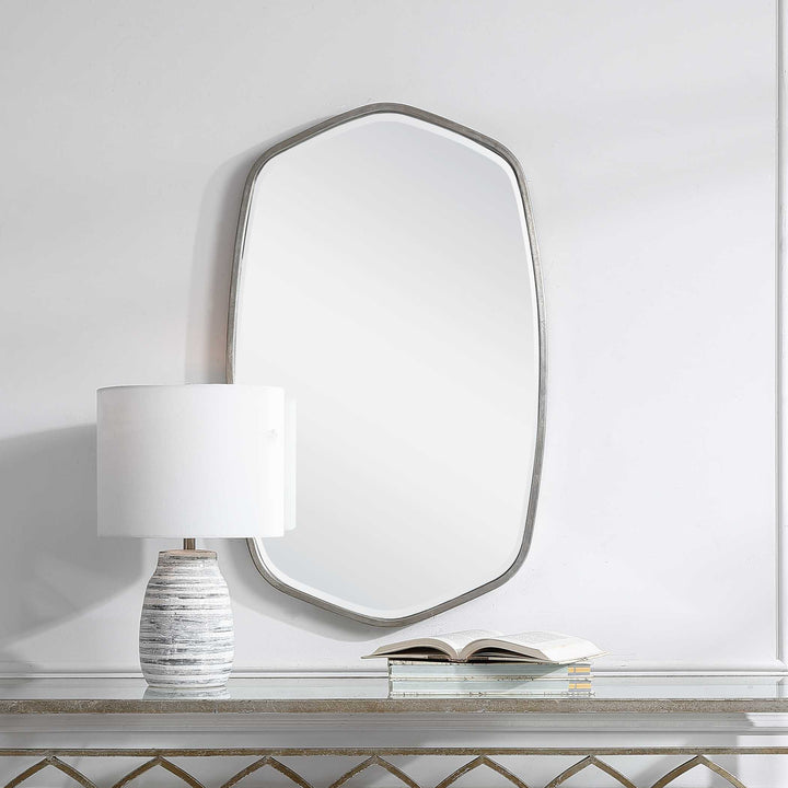 American Home Furniture Uttermost Duronia Brushed Silver Mirror