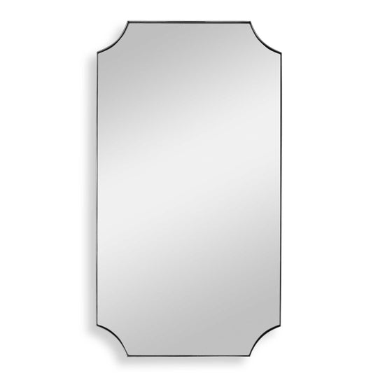American Home Furniture Uttermost Lennox Nickel Scalloped Corner Mirror