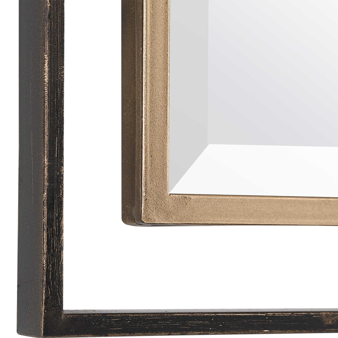 American Home Furniture Uttermost Carrizo Gold & Bronze Rectangle Mirror