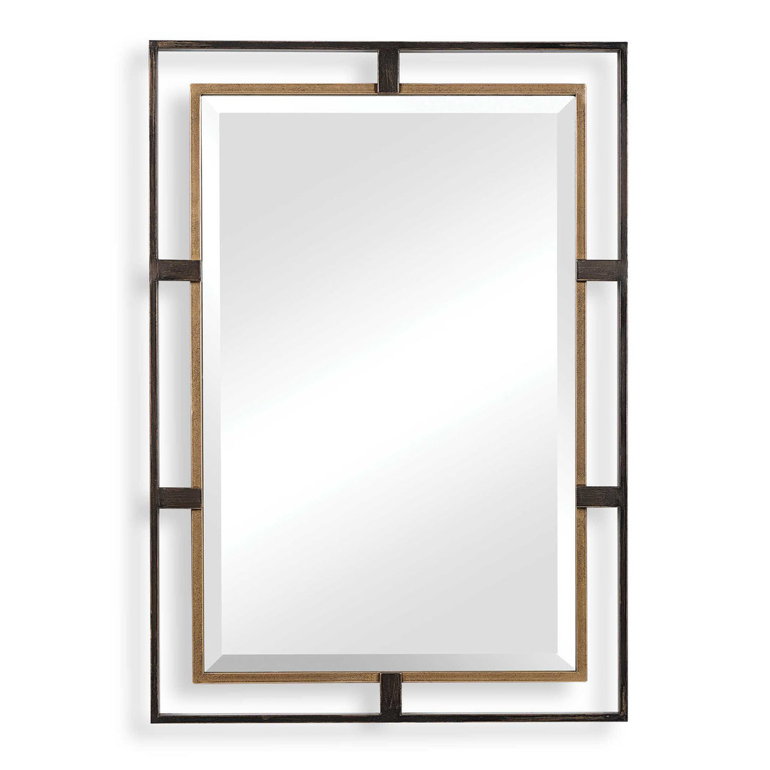American Home Furniture Uttermost Carrizo Gold & Bronze Rectangle Mirror