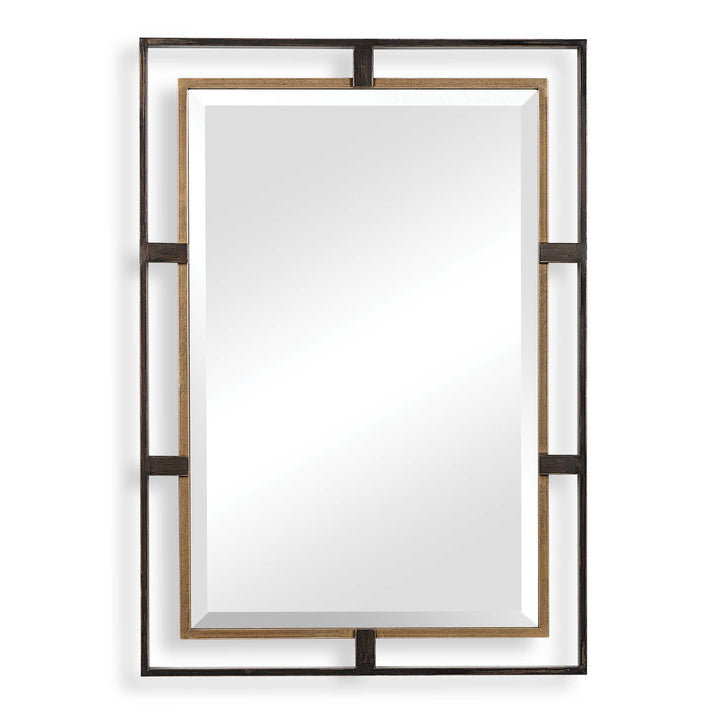 American Home Furniture Uttermost Carrizo Gold & Bronze Rectangle Mirror