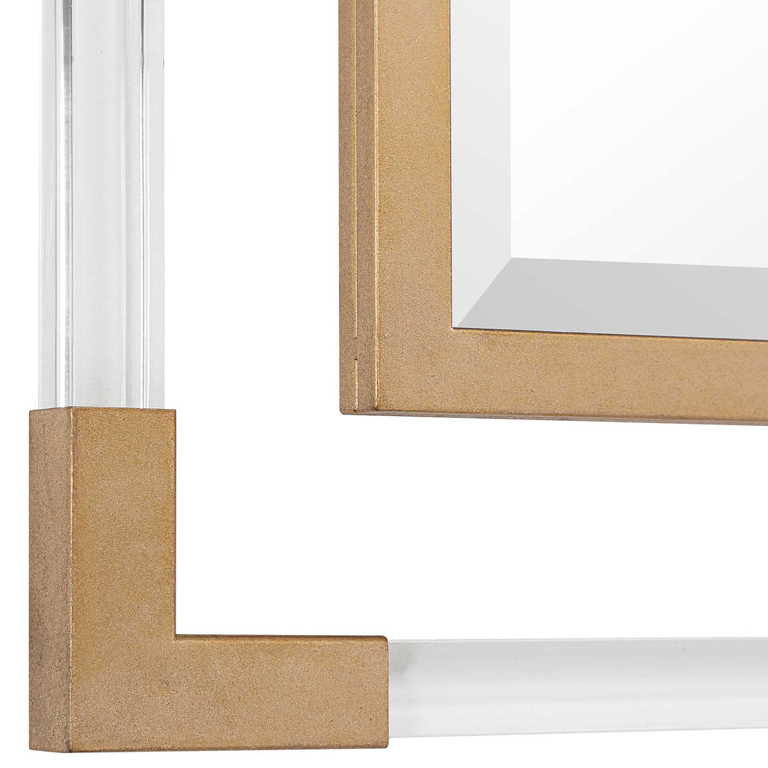American Home Furniture Uttermost Balkan Golden Square Mirror