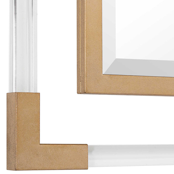 American Home Furniture Uttermost Balkan Golden Square Mirror