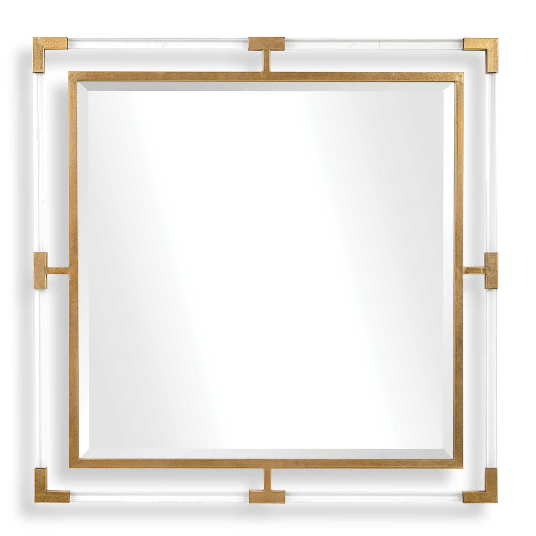 American Home Furniture Uttermost Balkan Golden Square Mirror