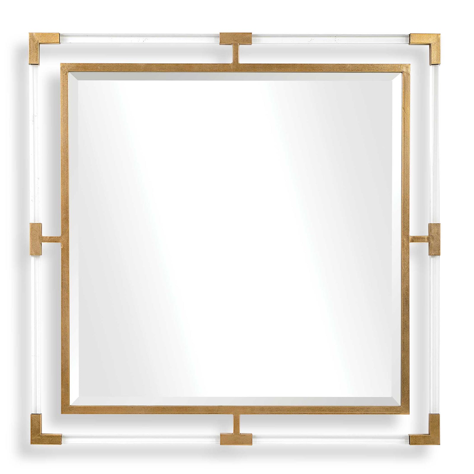 American Home Furniture Uttermost Balkan Golden Square Mirror