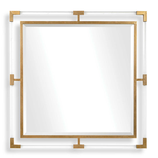 American Home Furniture Uttermost Balkan Golden Square Mirror