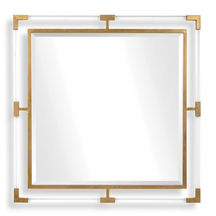 American Home Furniture Uttermost Balkan Golden Square Mirror