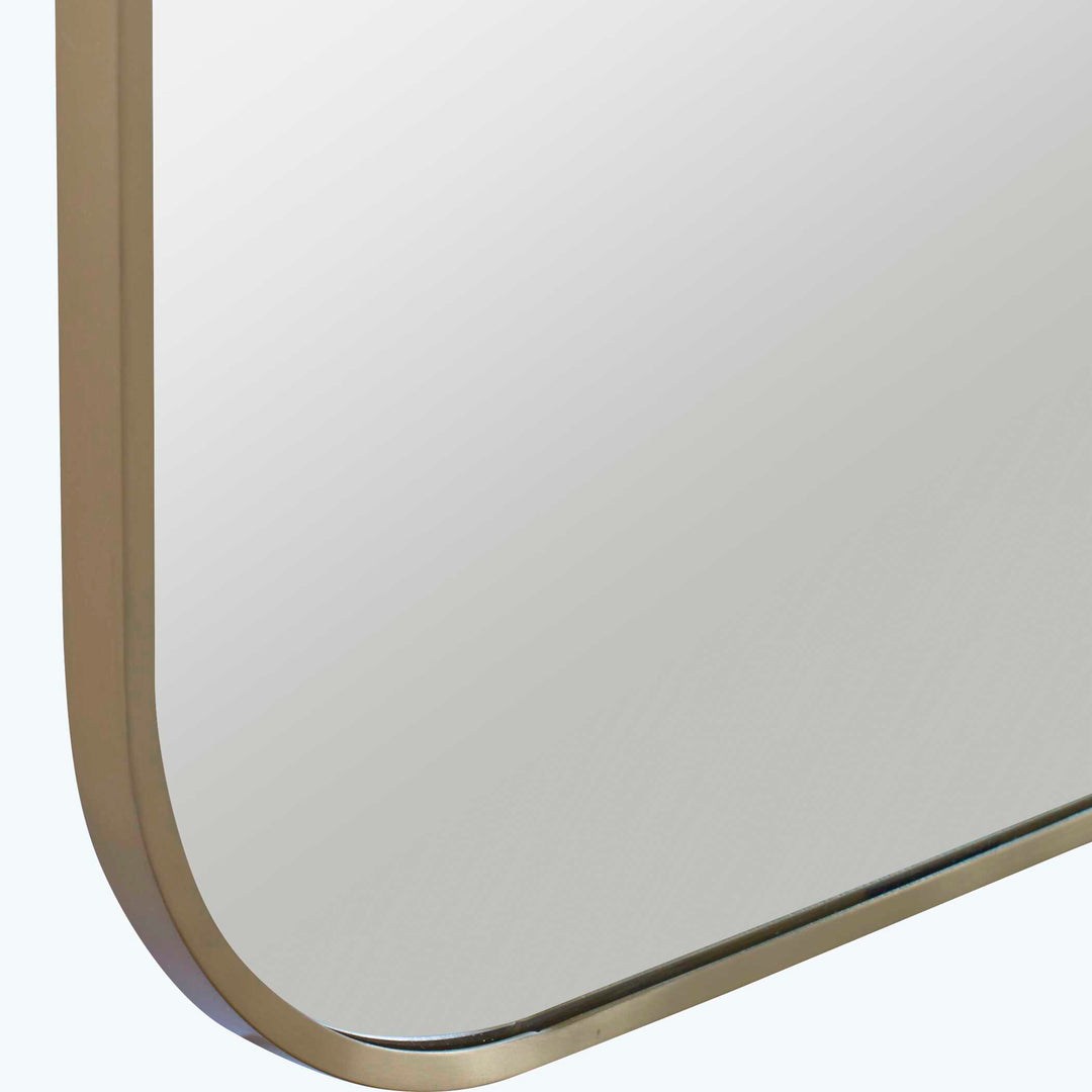 American Home Furniture Uttermost Taft Plated Brass Mirror