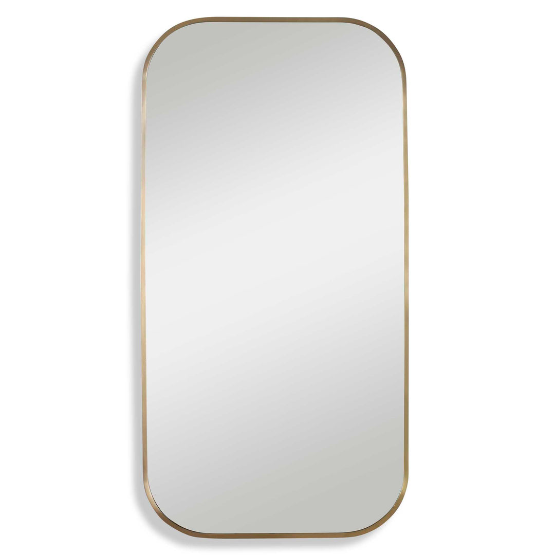 American Home Furniture Uttermost Taft Plated Brass Mirror