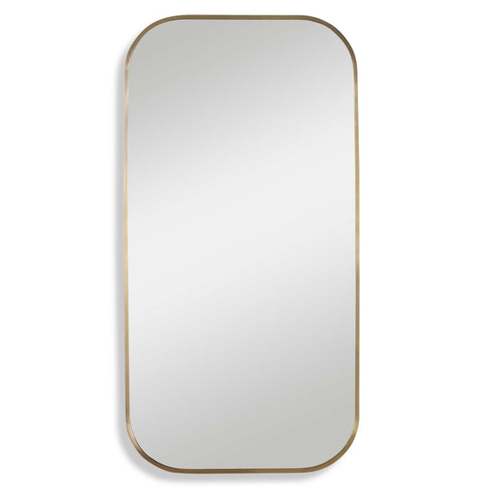 American Home Furniture Uttermost Taft Plated Brass Mirror