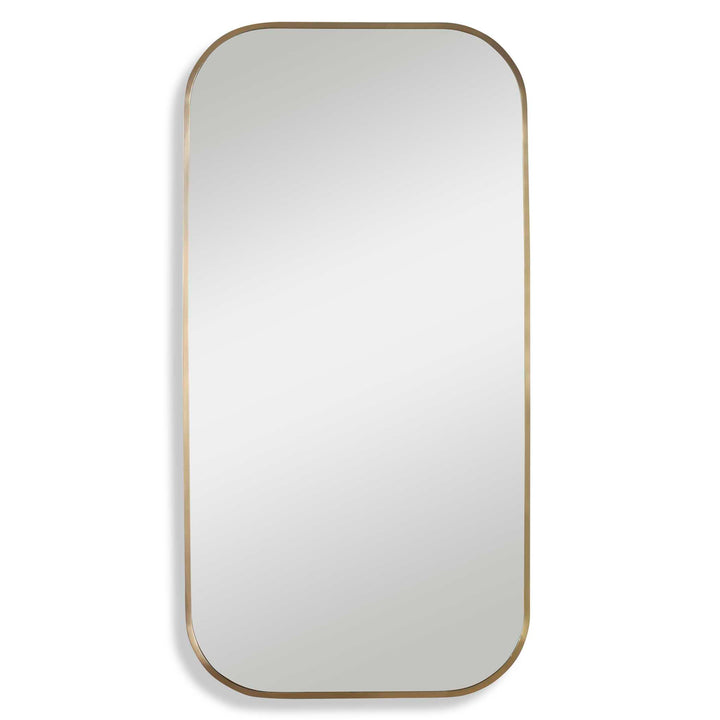 American Home Furniture Uttermost Taft Plated Brass Mirror