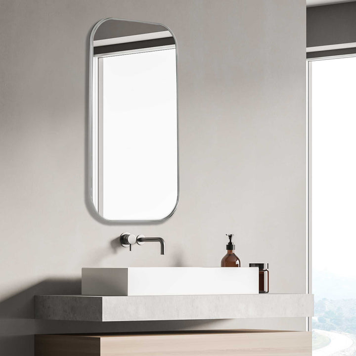 American Home Furniture Uttermost Taft Polished Nickel Mirror