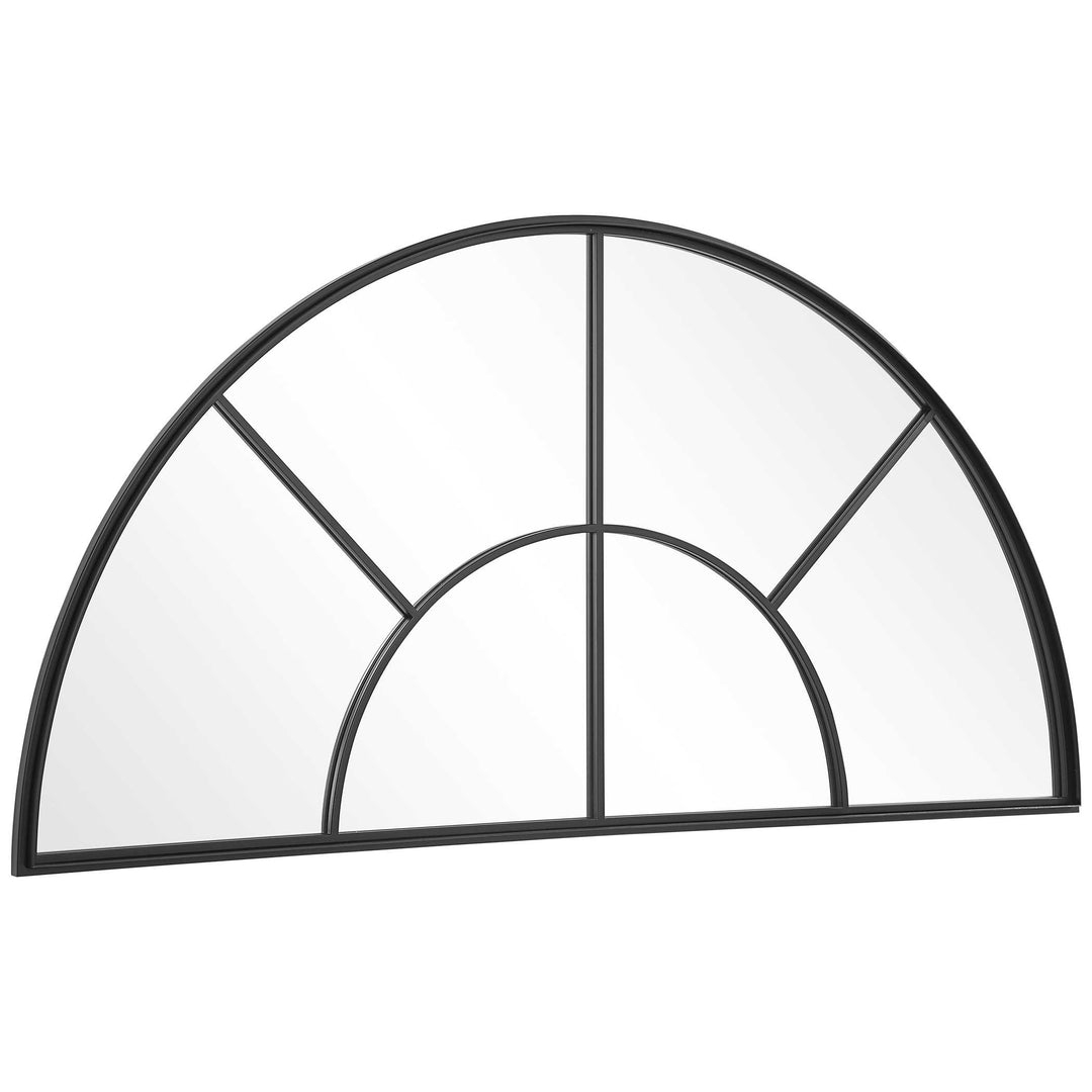 American Home Furniture Uttermost Rousseau Iron Window Arch Mirror