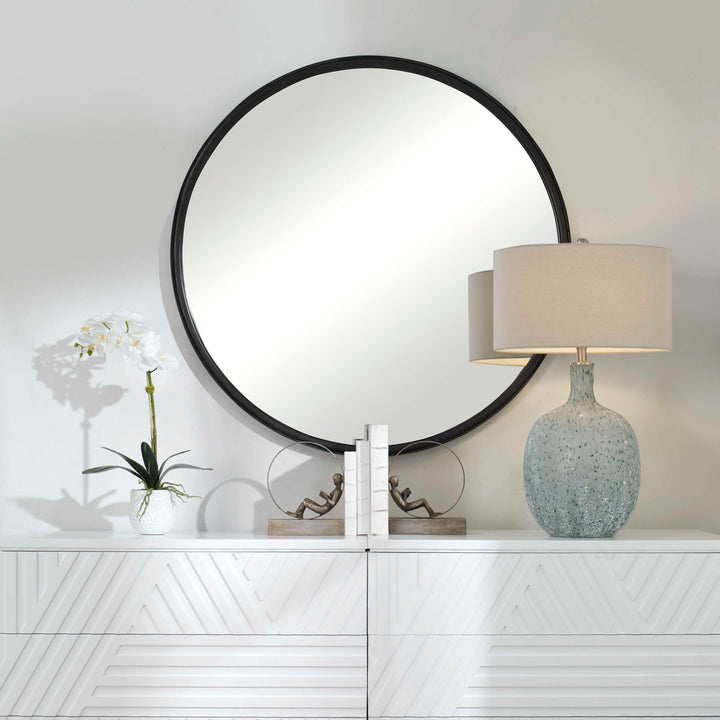 American Home Furniture Uttermost Dawsyn Round Mirror