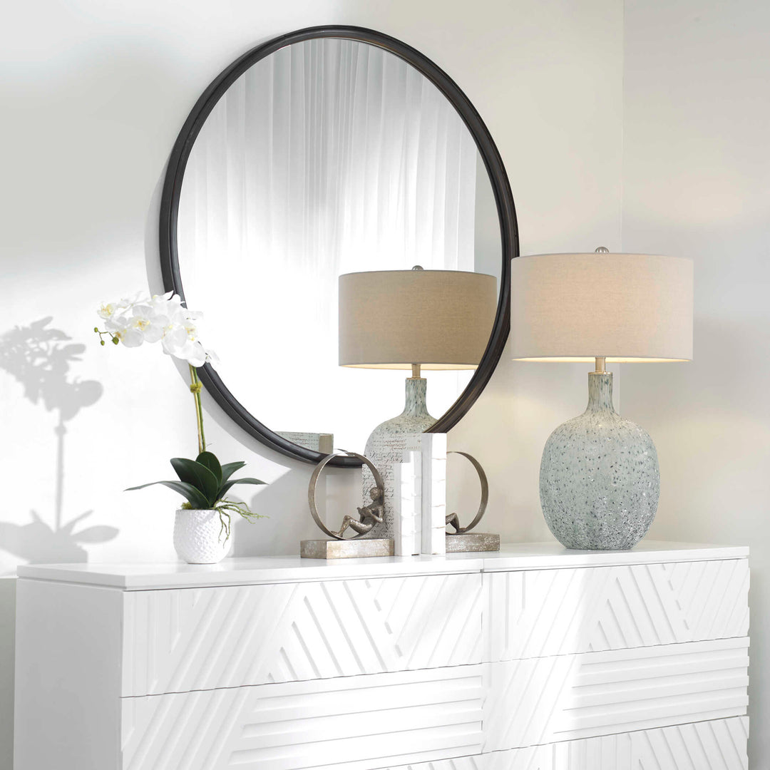 American Home Furniture Uttermost Dawsyn Round Mirror