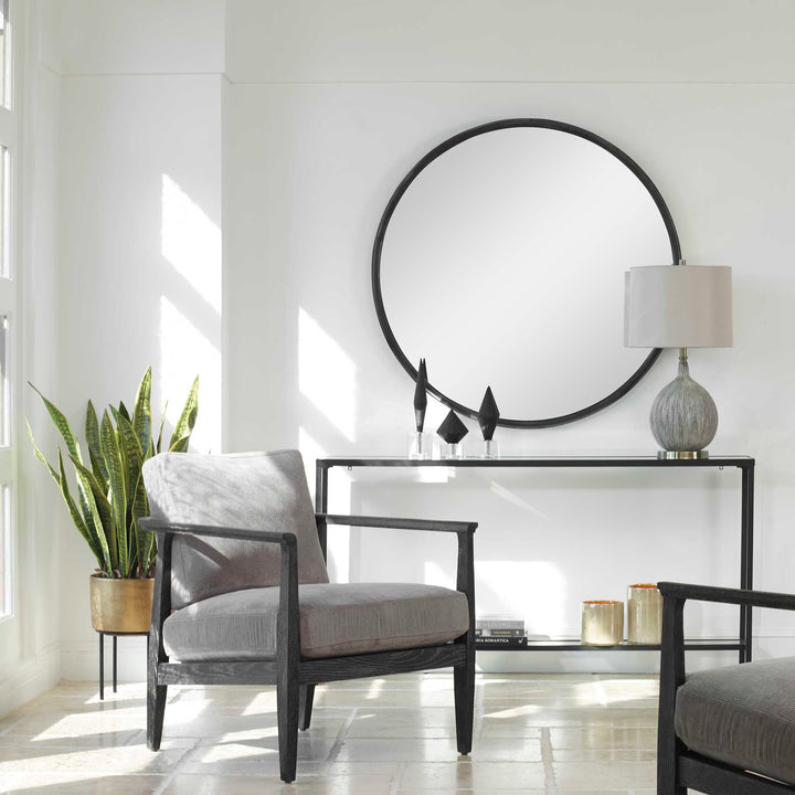 American Home Furniture Uttermost Dawsyn Round Mirror