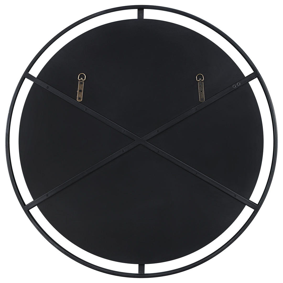 American Home Furniture Uttermost Cashel Round Iron Mirror