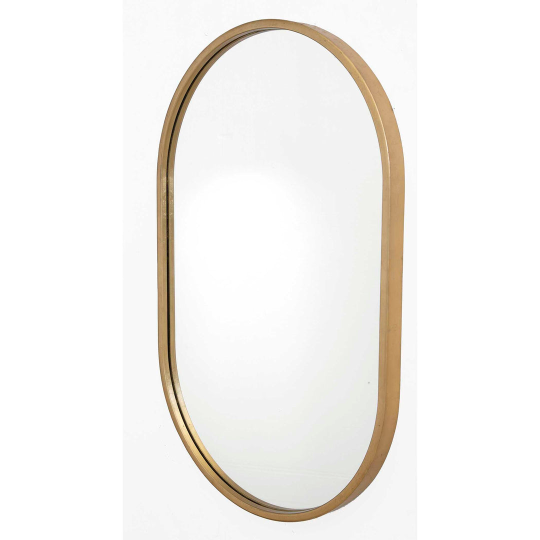 American Home Furniture Uttermost Varina Minimalist Gold Oval Mirror