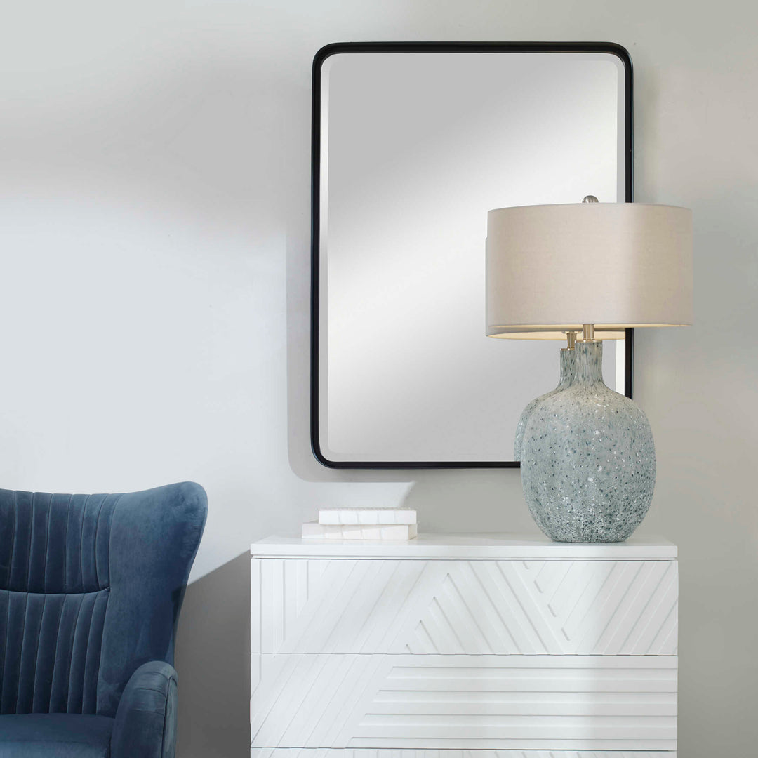American Home Furniture Uttermost Crofton Black Large Mirror
