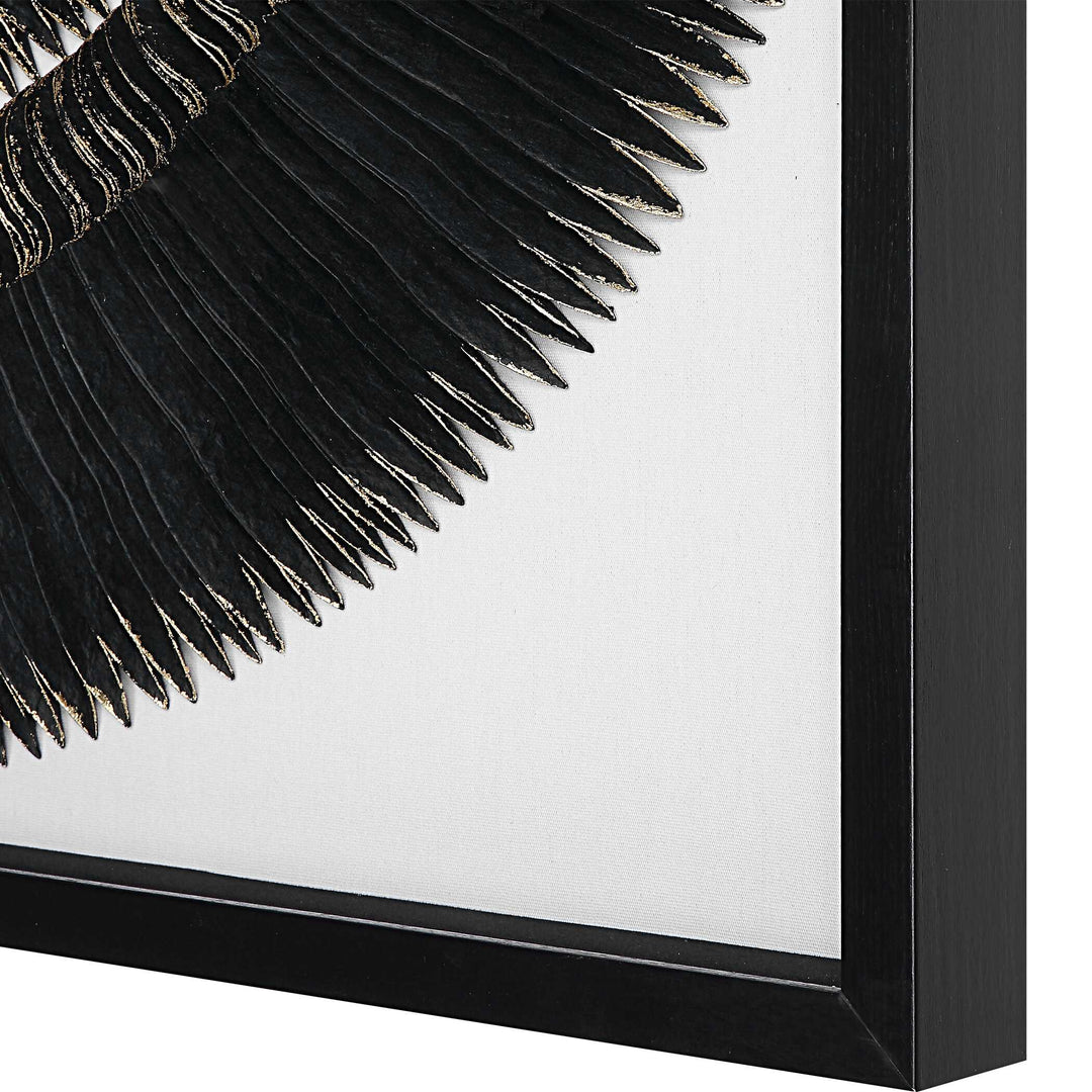American Home Furniture Uttermost Sandara Black And Gold Shadow Box