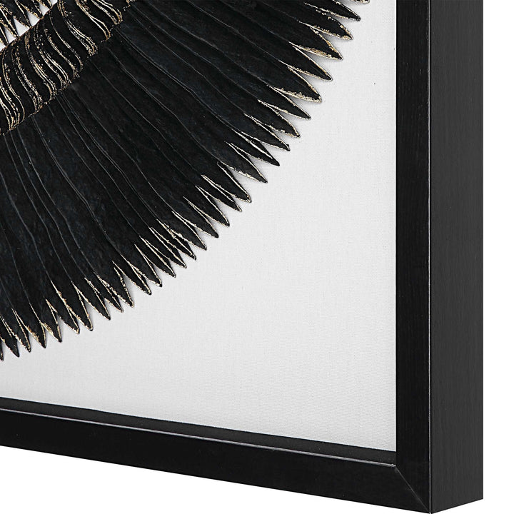 American Home Furniture Uttermost Sandara Black And Gold Shadow Box
