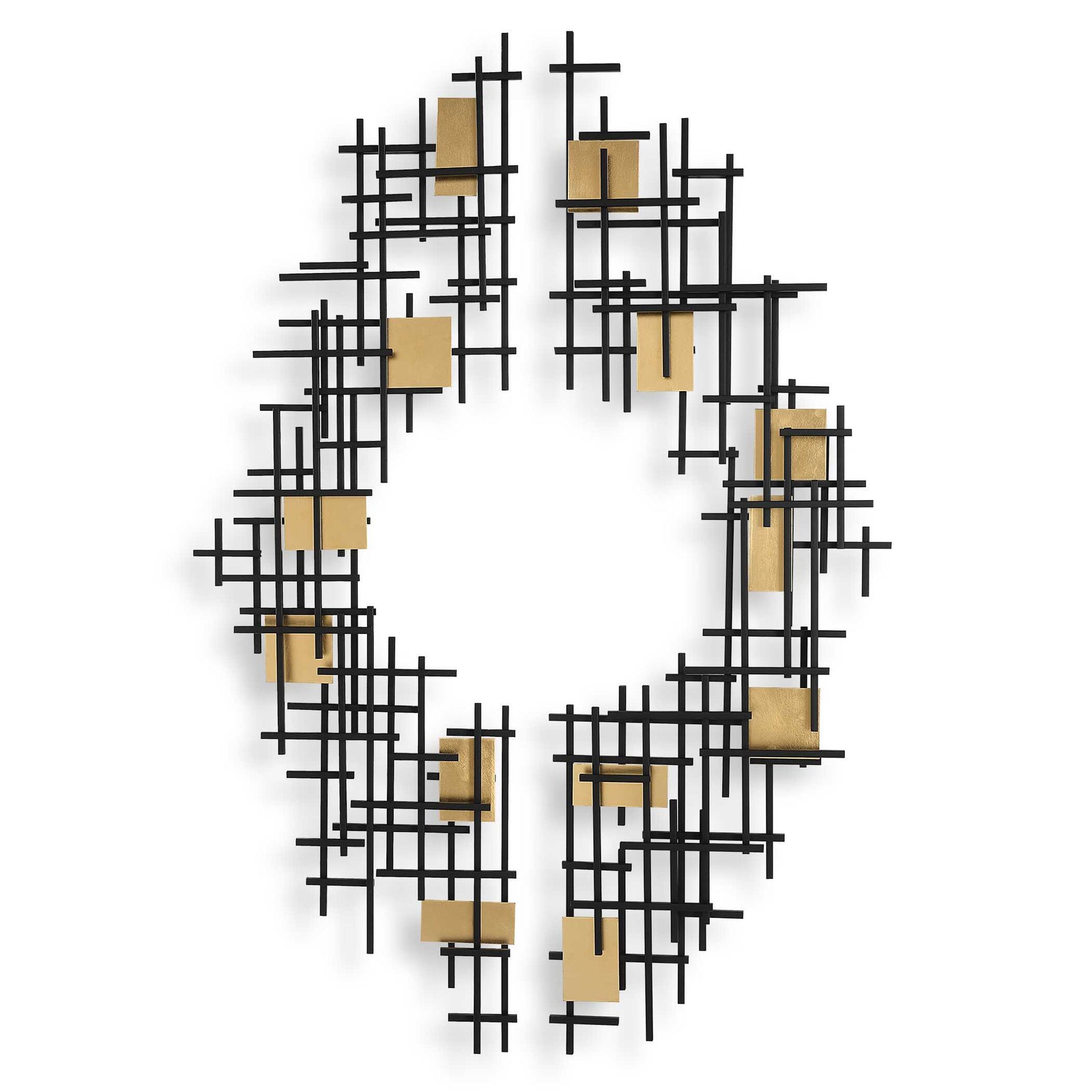 American Home Furniture Uttermost Reflection Metal Grid Wall Decor, Set of 2