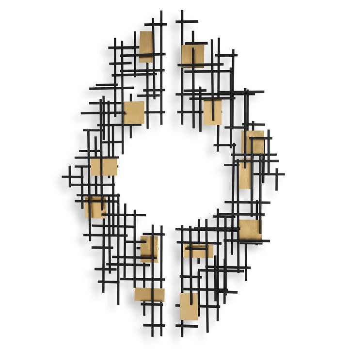 American Home Furniture Uttermost Reflection Metal Grid Wall Decor, Set of 2