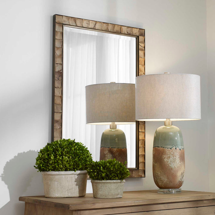 American Home Furniture Uttermost Cocos Coconut Shell Mirror