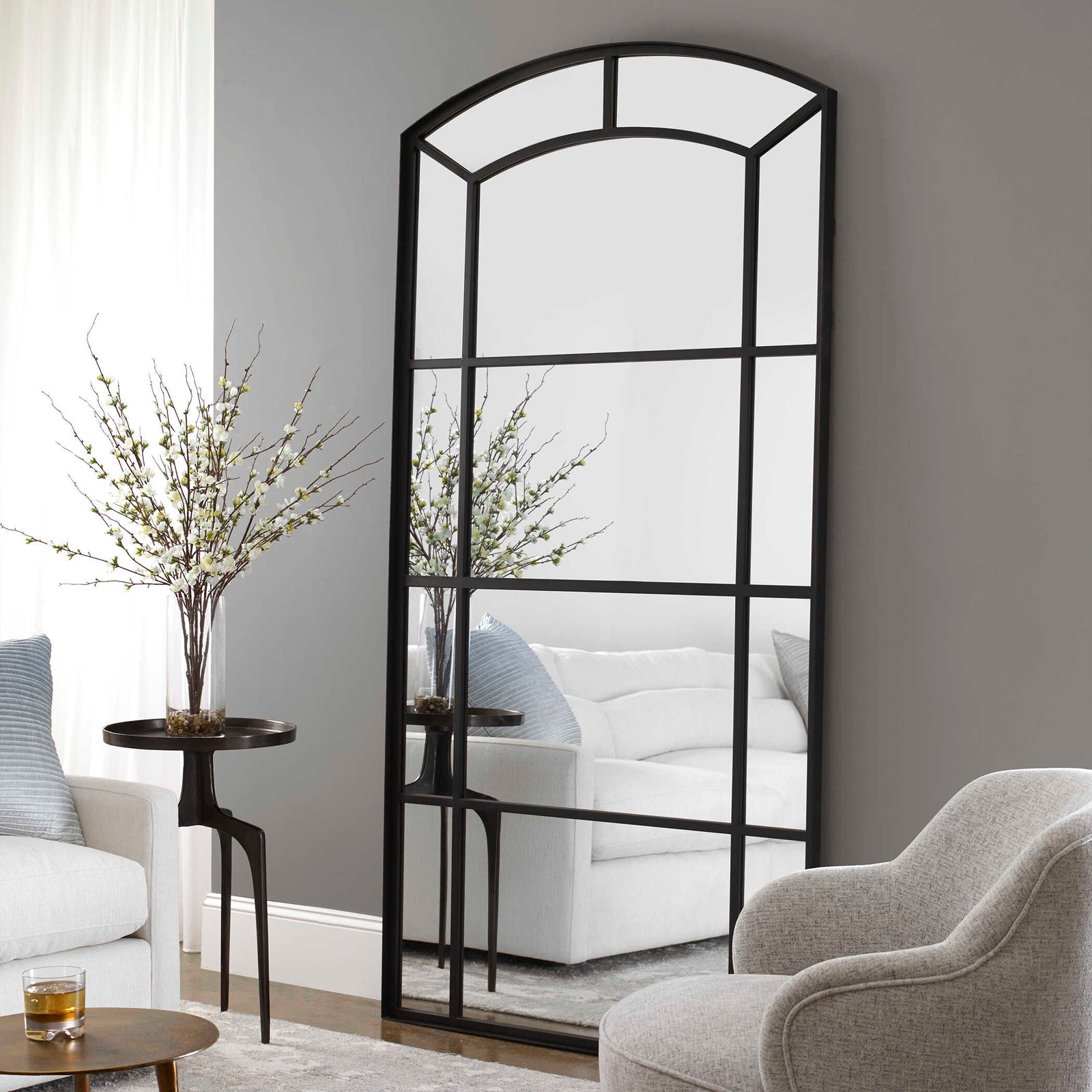 American Home Furniture Uttermost Camber Oversized Arch Mirror