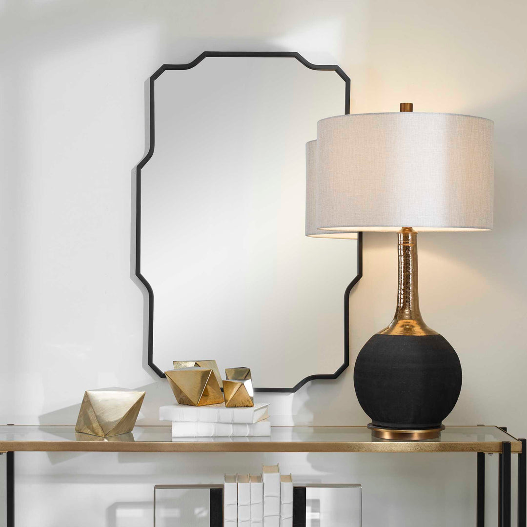 American Home Furniture Uttermost Casmus Iron Wall Mirror
