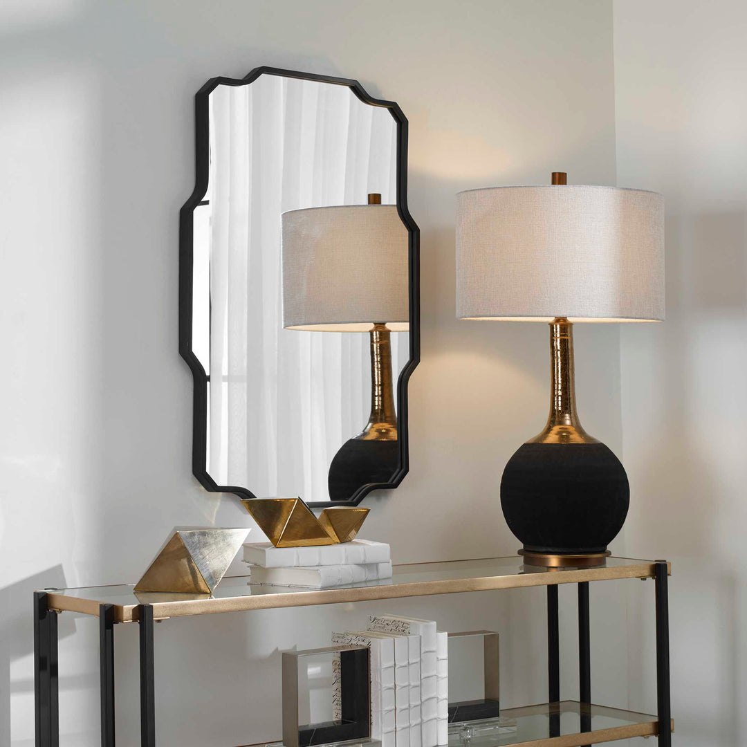 American Home Furniture Uttermost Casmus Iron Wall Mirror