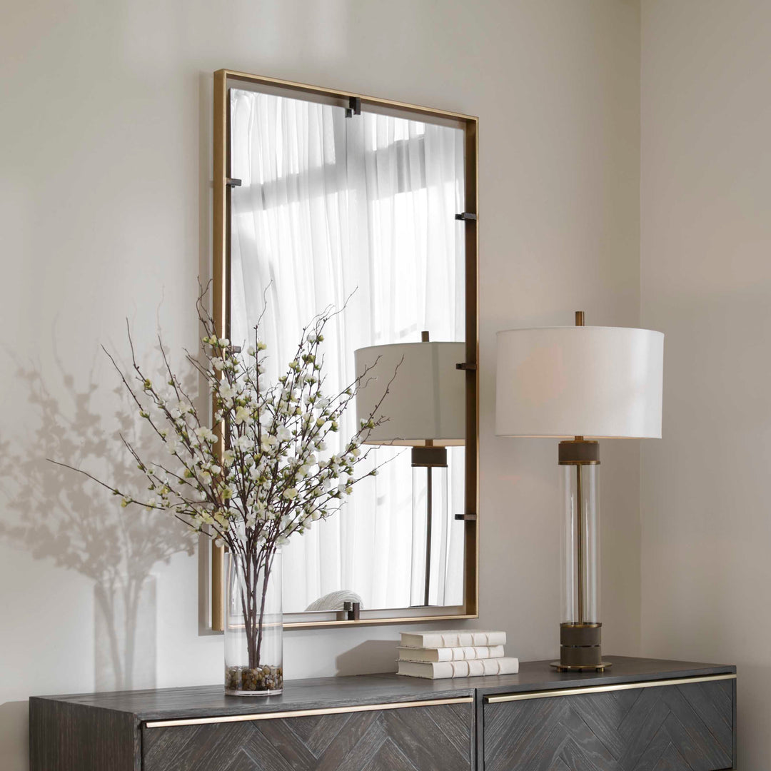 American Home Furniture Uttermost Egon Gold Wall Mirror