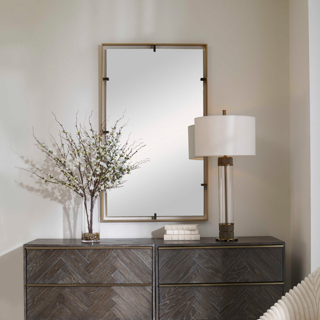American Home Furniture Uttermost Egon Gold Wall Mirror