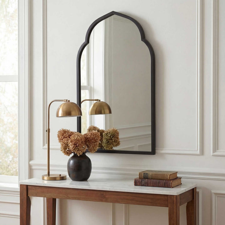 American Home Furniture Uttermost Kenitra Black Arch Mirror