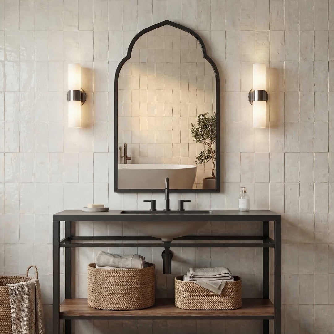 American Home Furniture Uttermost Kenitra Black Arch Mirror