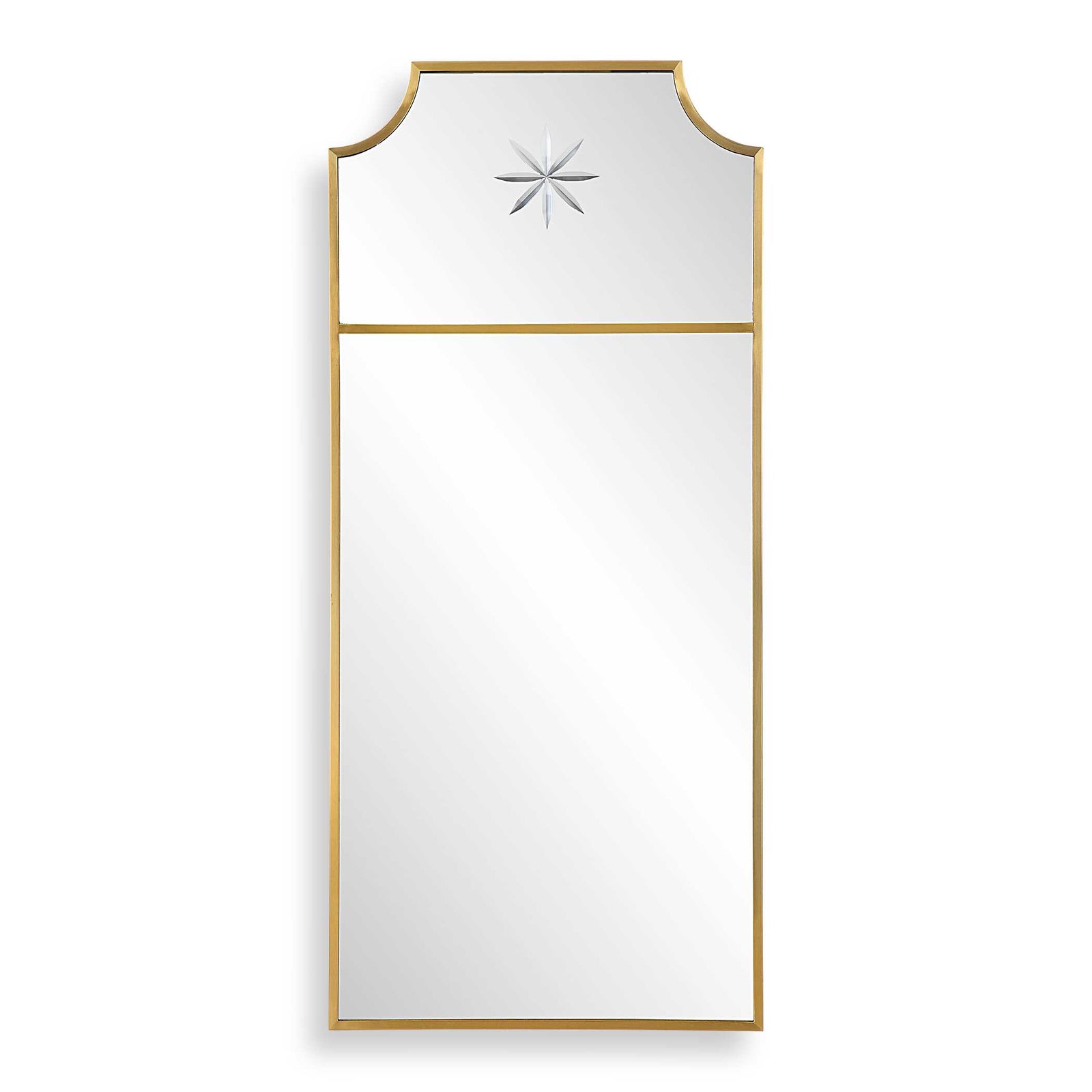 American Home Furniture Uttermost Caddington Tall Brass Mirror
