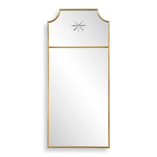 American Home Furniture Uttermost Caddington Tall Brass Mirror