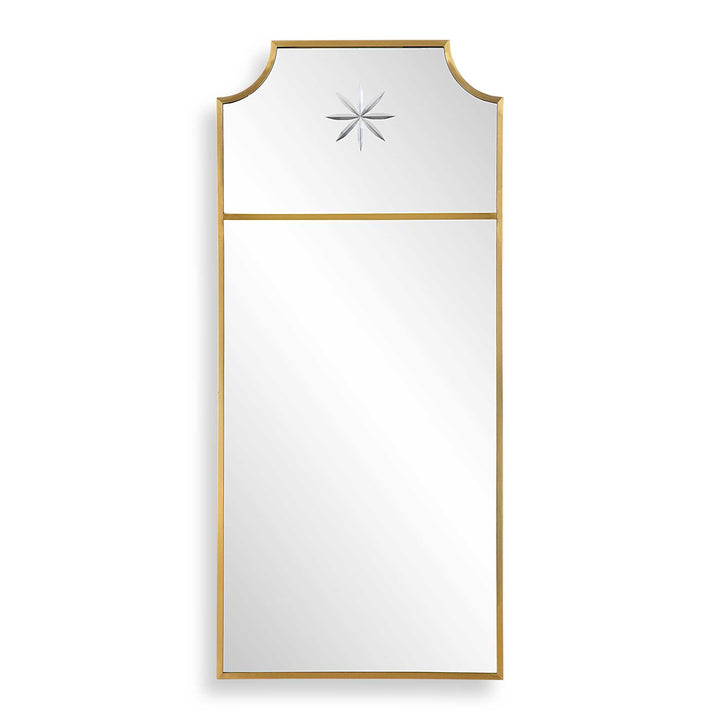 American Home Furniture Uttermost Caddington Tall Brass Mirror