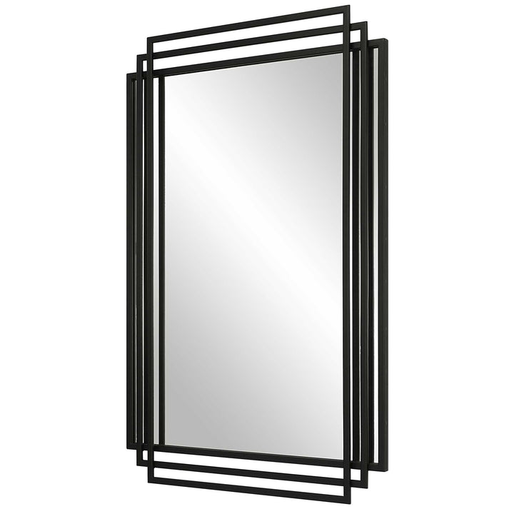 American Home Furniture Uttermost Amherst Black Iron Mirror
