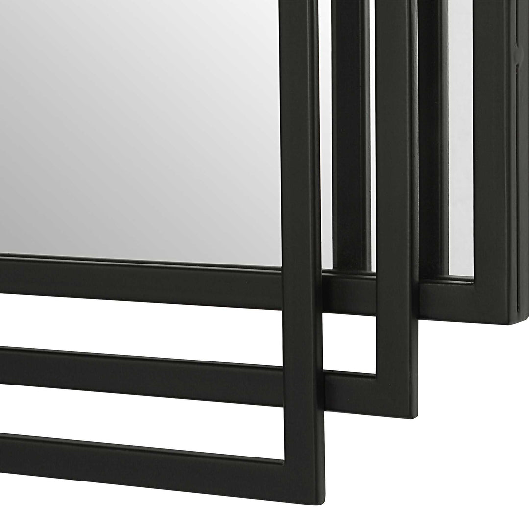 American Home Furniture Uttermost Amherst Black Iron Mirror