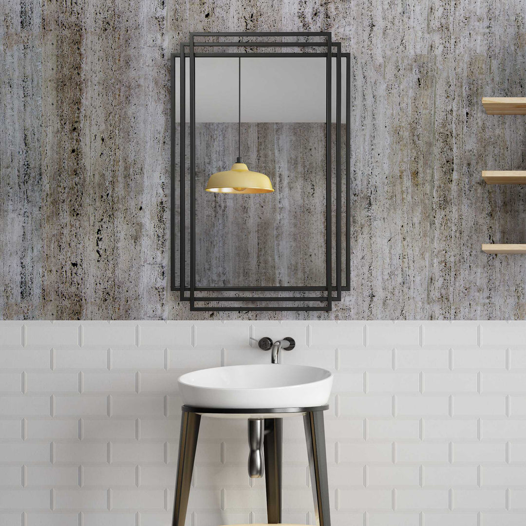 American Home Furniture Uttermost Amherst Black Iron Mirror