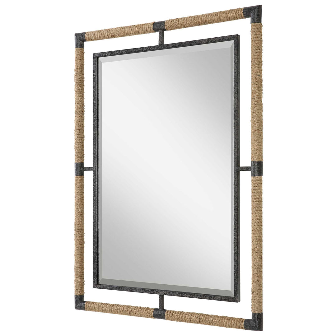 American Home Furniture Uttermost Melville Iron & Rope Mirror