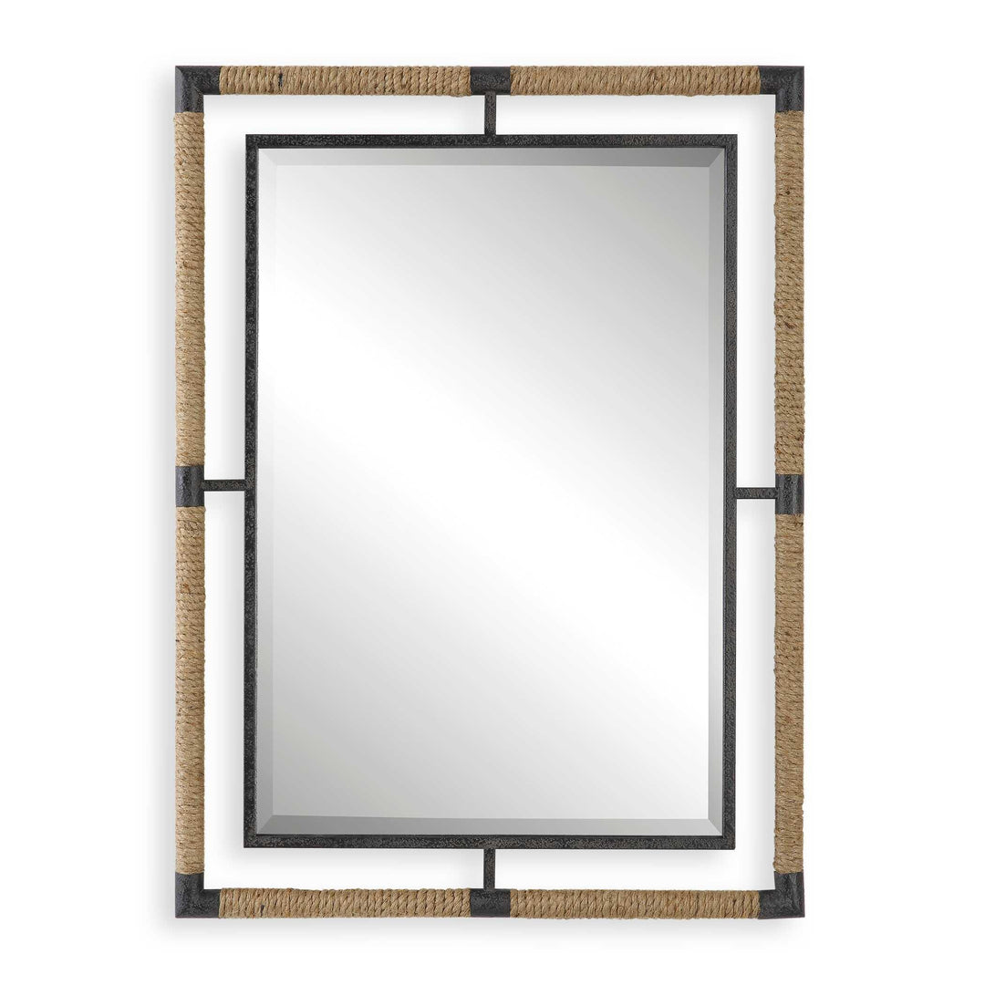 Melville Iron & Rope Mirror - AmericanHomeFurniture