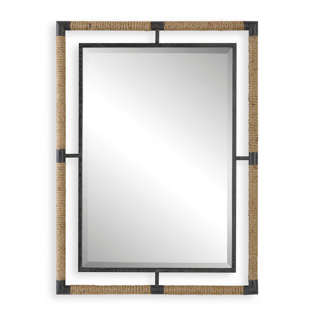 American Home Furniture Uttermost Melville Iron & Rope Mirror